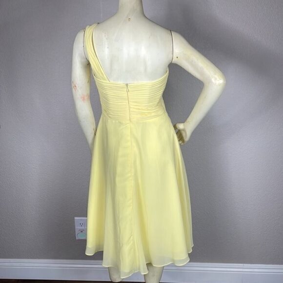 Azazie Sariah Yellow Daffodil Bridesmaid Dress One Shoulder - Picture 4 of 12
